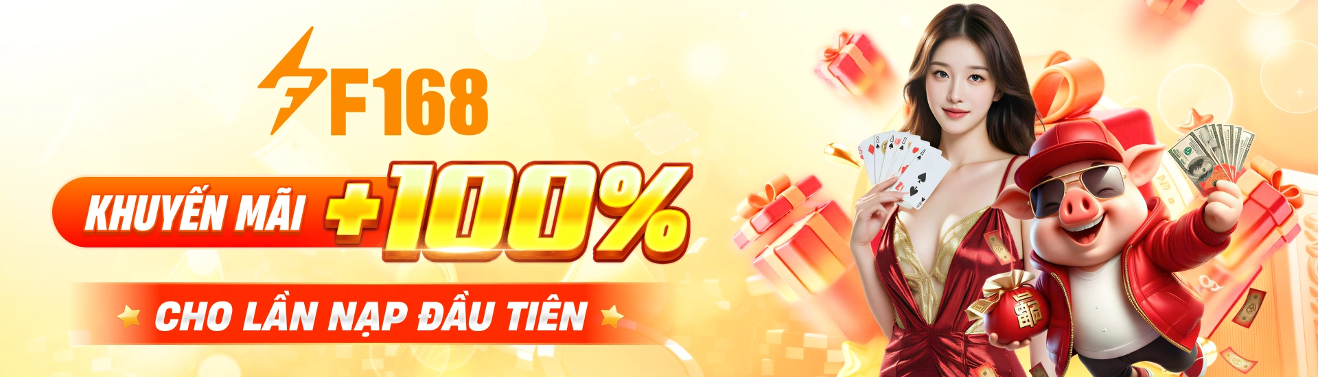 Banner F168 về nội dung giải trí trực tuyến